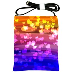 Lovely Hearts, Bokeh Shoulder Sling Bags by ImpressiveMoments