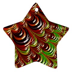 Special Fractal 31 Green,brown Star Ornament (two Sides)  by ImpressiveMoments