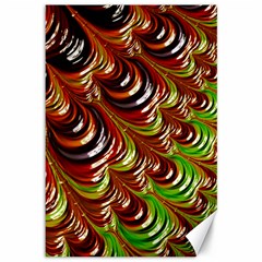 Special Fractal 31 Green,brown Canvas 12  X 18   by ImpressiveMoments