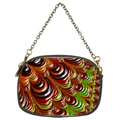 Special Fractal 31 Green,brown Chain Purses (two Sides)  by ImpressiveMoments