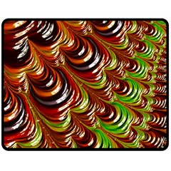 Special Fractal 31 Green,brown Fleece Blanket (medium)  by ImpressiveMoments