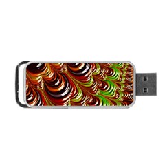 Special Fractal 31 Green,brown Portable Usb Flash (one Side) by ImpressiveMoments