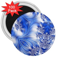 Special Fractal 17 Blue 3  Magnets (100 Pack) by ImpressiveMoments