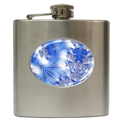 Special Fractal 17 Blue Hip Flask (6 Oz) by ImpressiveMoments