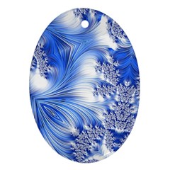 Special Fractal 17 Blue Oval Ornament (two Sides) by ImpressiveMoments