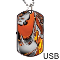 Special Fractal 24 Terra Dog Tag Usb Flash (two Sides)  by ImpressiveMoments