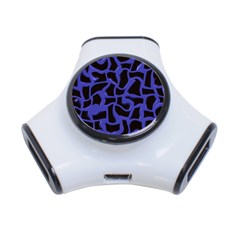 Purple Holes 3-port Usb Hub by LalyLauraFLM