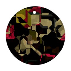 Techno Puzzle Round Ornament (two Sides) by LalyLauraFLM