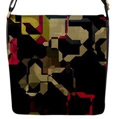 Techno Puzzle Flap Closure Messenger Bag (s)