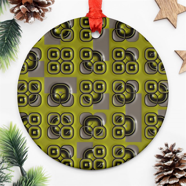 Plastic shapes pattern Ornament (Round)