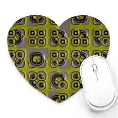 Plastic Shapes Pattern Heart Mousepad by LalyLauraFLM