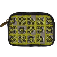 Plastic Shapes Pattern Digital Camera Leather Case by LalyLauraFLM