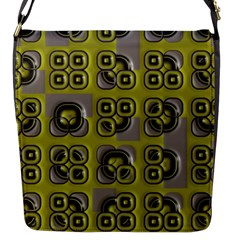 Plastic Shapes Pattern Flap Closure Messenger Bag (s)