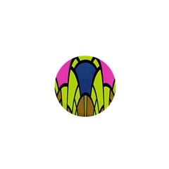 Distorted Symmetrical Shapes 1  Mini Button by LalyLauraFLM