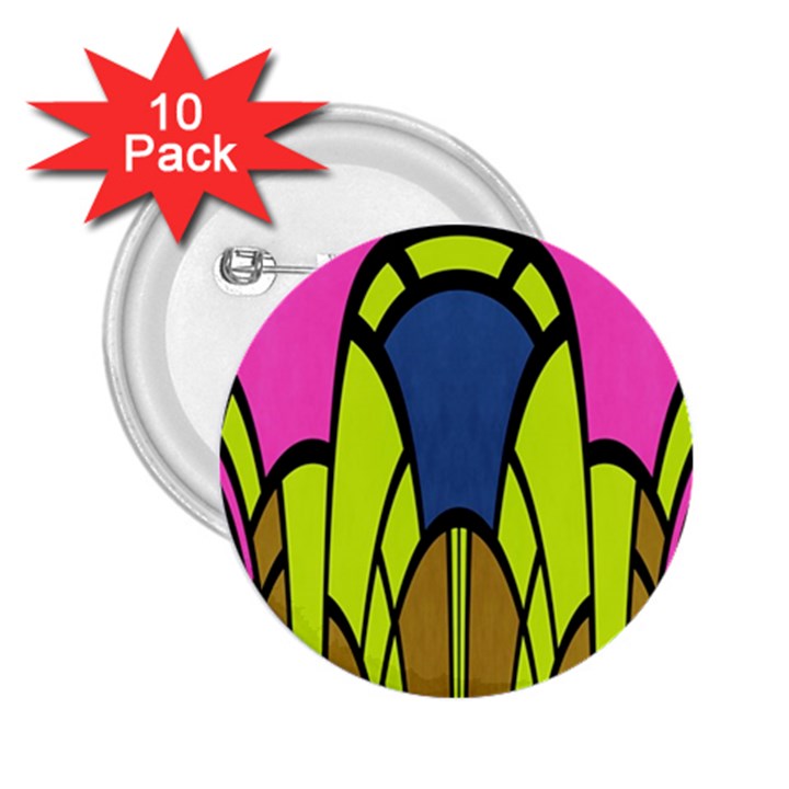 Distorted symmetrical shapes 2.25  Button (10 pack)