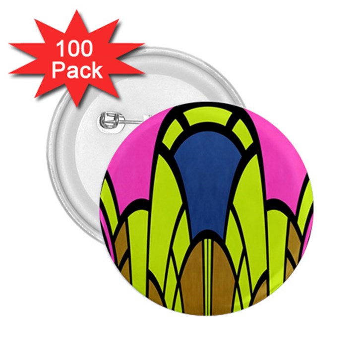 Distorted symmetrical shapes 2.25  Button (100 pack)