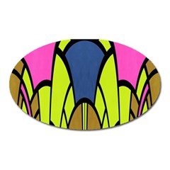 Distorted Symmetrical Shapes Magnet (oval) by LalyLauraFLM