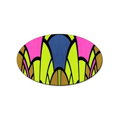 Distorted Symmetrical Shapes Sticker Oval (10 Pack)