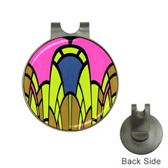 Distorted Symmetrical Shapes Golf Ball Marker Hat Clip by LalyLauraFLM