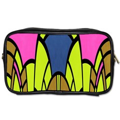 Distorted Symmetrical Shapes Toiletries Bag (one Side) by LalyLauraFLM