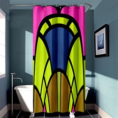 Distorted Symmetrical Shapes	shower Curtain 36  X 72  by LalyLauraFLM