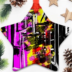 Abstract City View Ornament (star)  by digitaldivadesigns