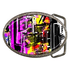 Abstract City View Belt Buckles by digitaldivadesigns