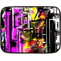 Abstract City View Double Sided Fleece Blanket (mini)  by digitaldivadesigns