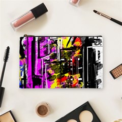 Abstract City View Cosmetic Bag (medium)  by digitaldivadesigns