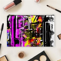 Abstract City View Cosmetic Bag (large)  by digitaldivadesigns