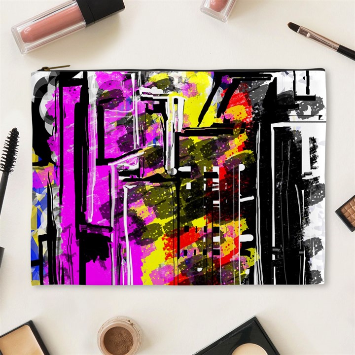 Abstract City View Cosmetic Bag (XL)