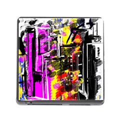 Abstract City View Memory Card Reader (square) by digitaldivadesigns