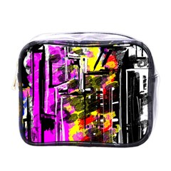 Abstract City View Mini Toiletries Bags by digitaldivadesigns