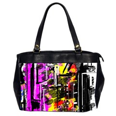 Abstract City View Office Handbags (2 Sides)  by digitaldivadesigns