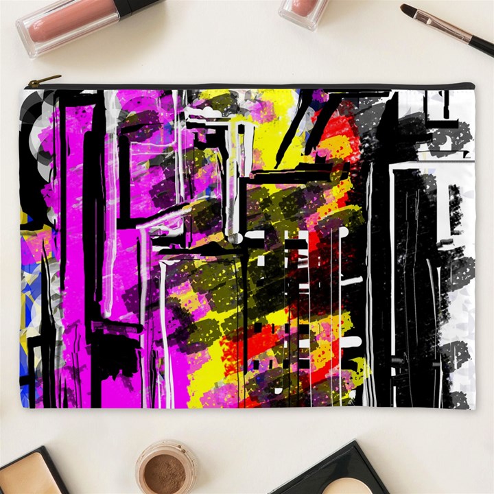 Abstract City View Cosmetic Bag (XXXL) 