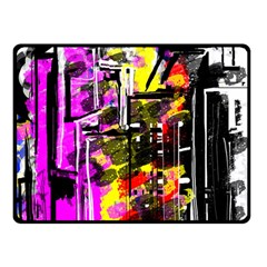 Abstract City View Double Sided Fleece Blanket (small)  by digitaldivadesigns