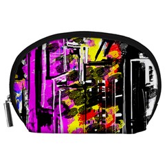 Abstract City View Accessory Pouches (large)  by digitaldivadesigns