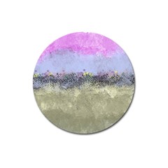 Abstract Garden In Pastel Colors Magnet 3  (round) by digitaldivadesigns