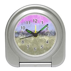 Abstract Garden In Pastel Colors Travel Alarm Clocks by digitaldivadesigns