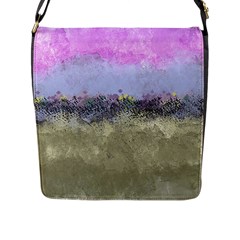 Abstract Garden In Pastel Colors Flap Messenger Bag (l)  by digitaldivadesigns