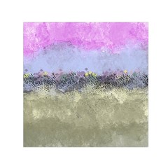 Abstract Garden In Pastel Colors Small Satin Scarf (square)  by digitaldivadesigns