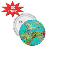 Abstract Garden In Aqua 1 75  Buttons (100 Pack)  by digitaldivadesigns