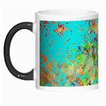 Abstract Garden in Aqua Morph Mugs Left