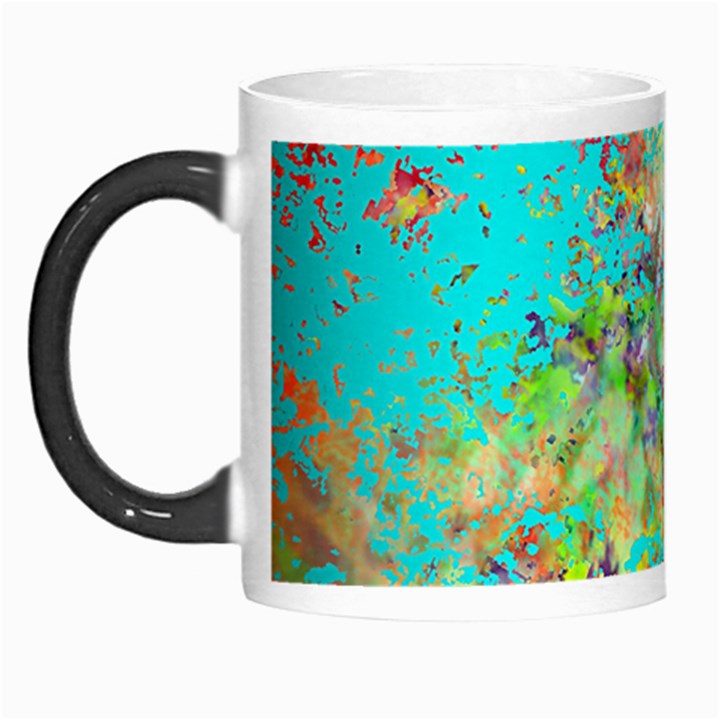 Abstract Garden in Aqua Morph Mugs