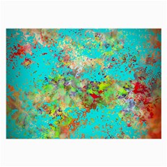 Abstract Garden In Aqua Large Glasses Cloth by digitaldivadesigns