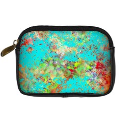 Abstract Garden In Aqua Digital Camera Cases by digitaldivadesigns