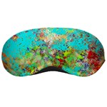 Abstract Garden in Aqua Sleeping Masks Front