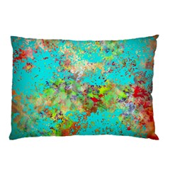 Abstract Garden In Aqua Pillow Cases (two Sides) by digitaldivadesigns