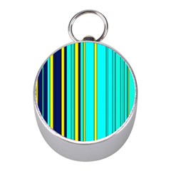 Hot Stripes Aqua Mini Silver Compasses by ImpressiveMoments