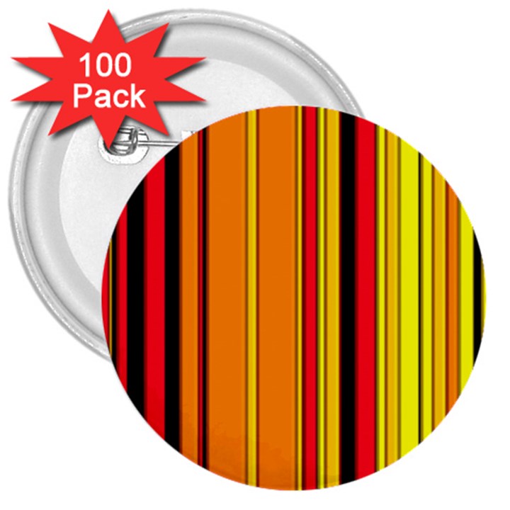 Hot Stripes Fire 3  Buttons (100 pack) 